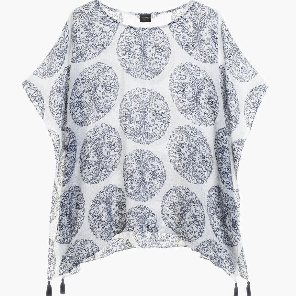 Chicos Crushed Texture Medallion Top - Picture 2 of 5